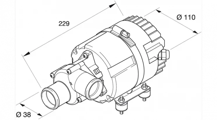 Насос жидкостный 24В Flowtronic 6000 SC, с крепежем, HYDRONIC L-II купить в Сургуте
