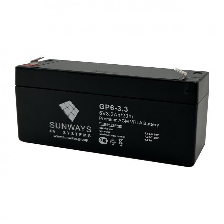 Аккумуляторная батарея SUNWAYS GP 6-3.3 купить в Сургуте